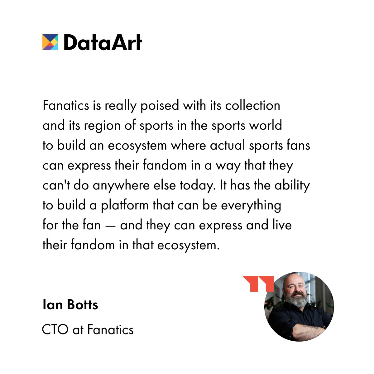 RKBos's tweet image. Ian Botts, CTO at Fanatics, explains the unifying power of #sports and how @Fanatics unites #fans even further, offering an all-inclusive platform for every fan to express their love for the game. Find more insights in our interview: youtube.com/watch?v=UVd9Oy…