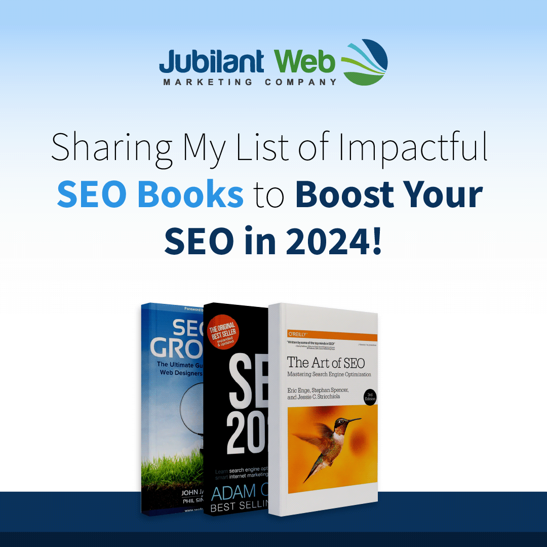 JubilantWeb's tweet photo. Unlock the secrets to a successful 2024 with Nelson Penagos' top SEO book recommendations and expert insights! 📚💡 Dive into the world of SEO and stay ahead of the game by exploring the latest trends, strategies, and industry knowledge. 🚀

#SEOBooks #ExpertInsights #SEO2024 https://t.co/mHiZTWjQCN