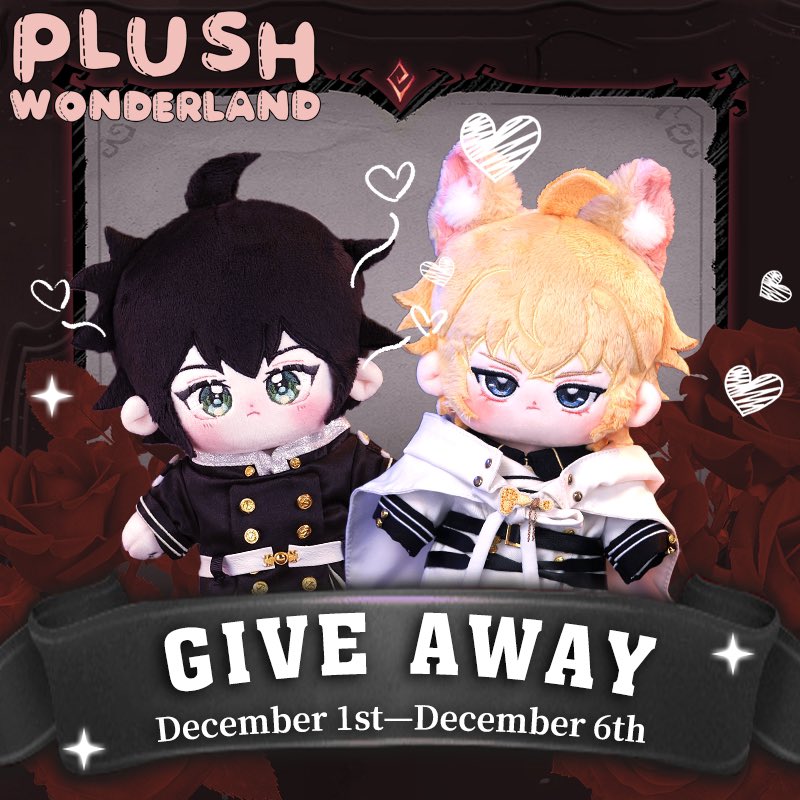 WonderlandPlush's tweet photo. Plushies GIVE AWAY!!!🥳

#mikaelahyakuya &amp; #yuichirohyakuya are ready for adoption! 😘

🌸How to join in it?
➡Follow us!
➡Like &amp;Comment tag two friends!
➡Share this post! 

#seraphoftheend #seraphoftheendedit #mikaela #yuichiro #giveaway #plushwonderland #plushies #cottondoll https://t.co/eSKsT2CYqO