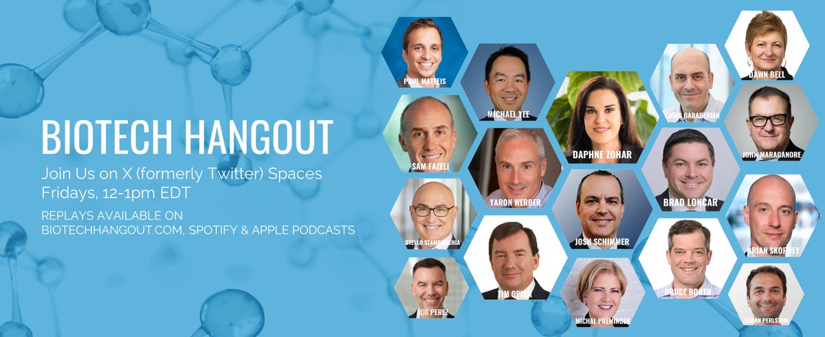 Biotech Hangout (@biotechch) on Twitter photo On #BiotechHangout today <a href="/daphnezohar/">Daphne Zohar</a>, <a href="/bradloncar/">Brad Loncar</a>, <a href="/JMaraganore/">John Maraganore 🇺🇸🇬🇷🇺🇦🇮🇱</a>, <a href="/biotech1/">josh schimmer</a>, <a href="/LifeSciVC/">Bruce Booth</a> & <a href="/YaronWerber/">Yaron Werber</a> cover $ABBV / $IMGN $10B acquisition, FDA’s CAR-T safety concerns, data setbacks & wins ( $ROIV, $ARGX, $XENE, & $IVMT), $REGN & $SNY seek to expand Dupixent approval to COPD, On #BiotechHangout today <a href="/daphnezohar/">Daphne Zohar</a>, <a href="/bradloncar/">Brad Loncar</a>, <a href="/JMaraganore/">John Maraganore 🇺🇸🇬🇷🇺🇦🇮🇱</a>, <a href="/biotech1/">josh schimmer</a>, <a href="/LifeSciVC/">Bruce Booth</a> & <a href="/YaronWerber/">Yaron Werber</a> cover $ABBV / $IMGN $10B acquisition, FDA’s CAR-T safety concerns, data setbacks & wins ( $ROIV, $ARGX, $XENE, & $IVMT), $REGN & $SNY seek to expand Dupixent approval to COPD,
