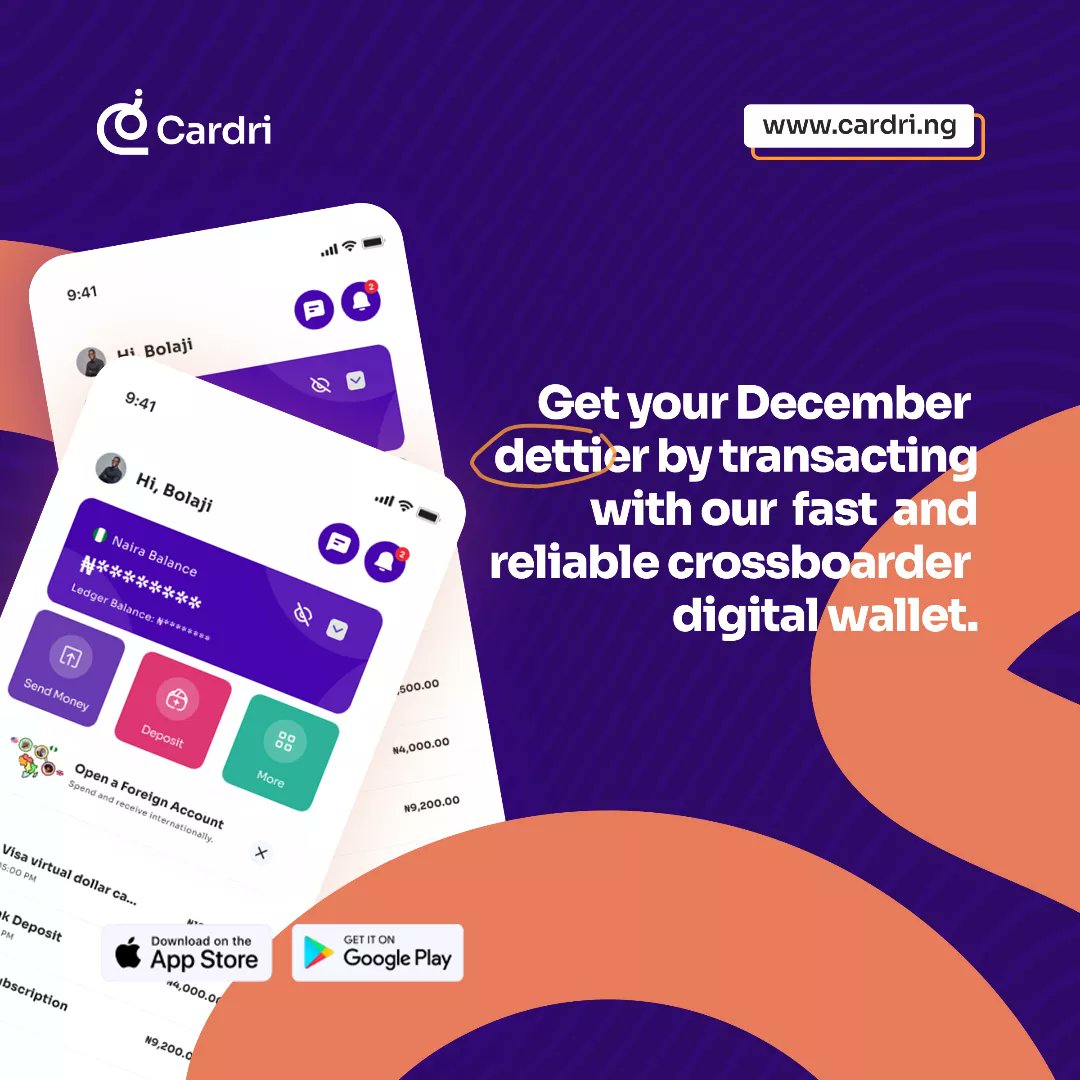 cardrifinance's tweet photo. "Deck the halls, revolutionize your funds and get your December dettier with us at Cardri!  #DecemberReady #CardriMagic #cardri #dettydecember https://t.co/WysIZby6rG