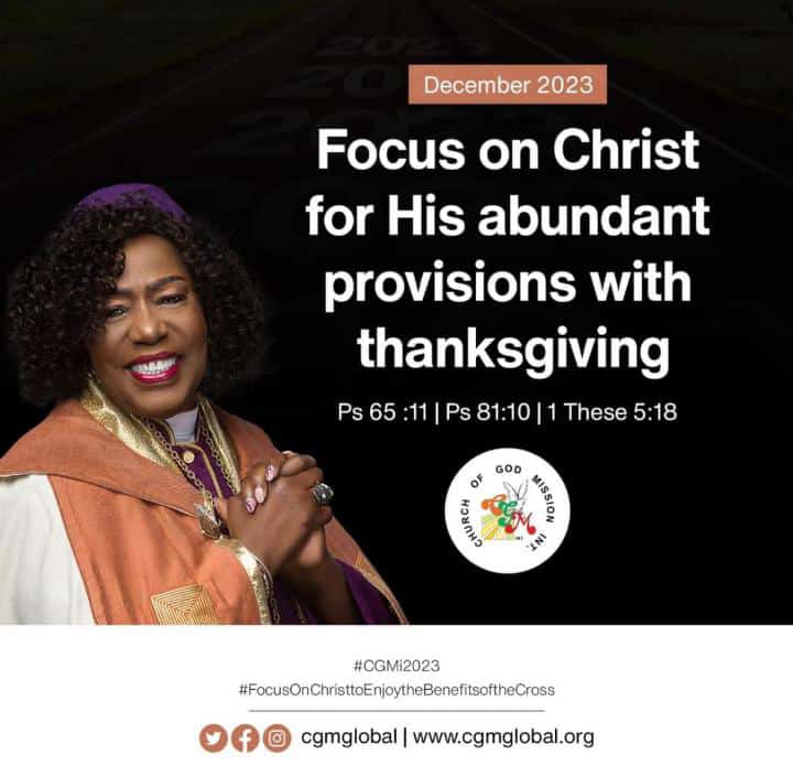 Thou crownest the year with thy goodness; and thy paths drop fatness.

Welcome to December!

OUR MONTH TO FOCUS ON CHRIST FOR HIS ABUNDANT PROVISIONS WITH THANKSGIVING

#december #abundance #provision #thanksgiving #benefitsofthecross #focusonchrist #cgmiroyalspavilion #cgmirp