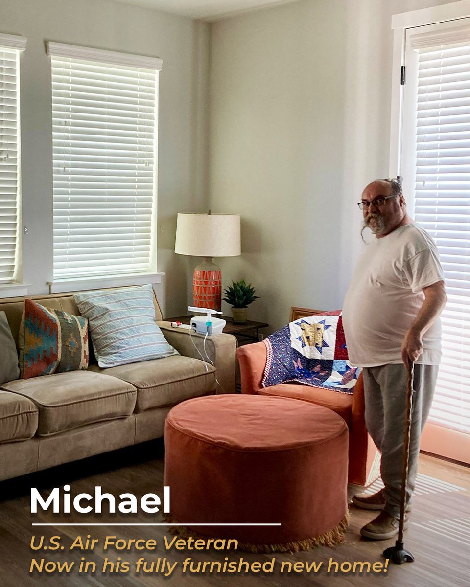 After battling housing instability, #AirForce Veteran Michael is now in his own home!

With the help of #NationsFinest, Michael has moved into permanent supportive housing at Windsor #Veterans Village!

#SupportOurVeterans #VeteranServices #HonoringService #VeteranAssistance