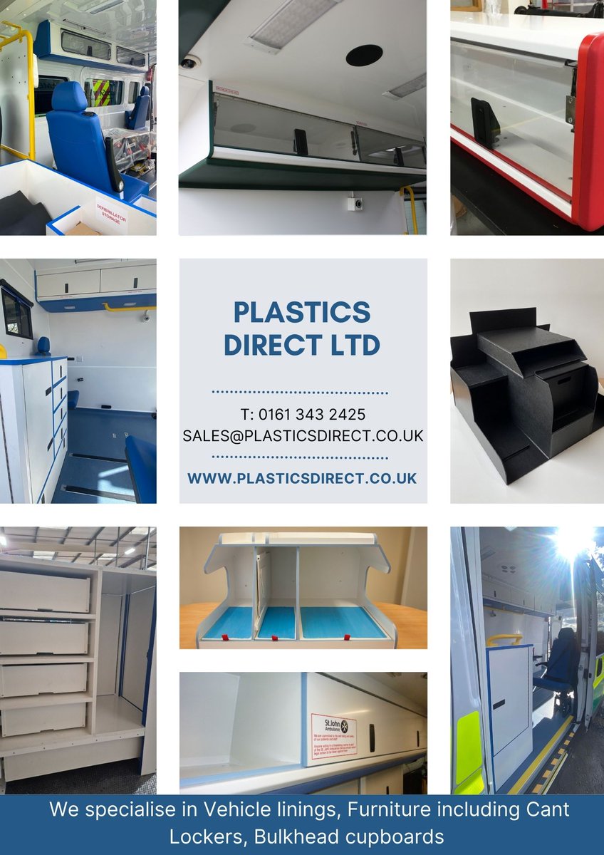 PlasticsDirect's tweet image. We are a nationwide supplier of products to the Vehicle Conversion industry. We specialise in Vehicle linings, Furniture including Cant Lockers, and Bulkhead cupboards (Semi/ finished parts) from various materials such as ABS, Vekaplan S, Alupanel, PETG &amp;amp; Polycarbonate