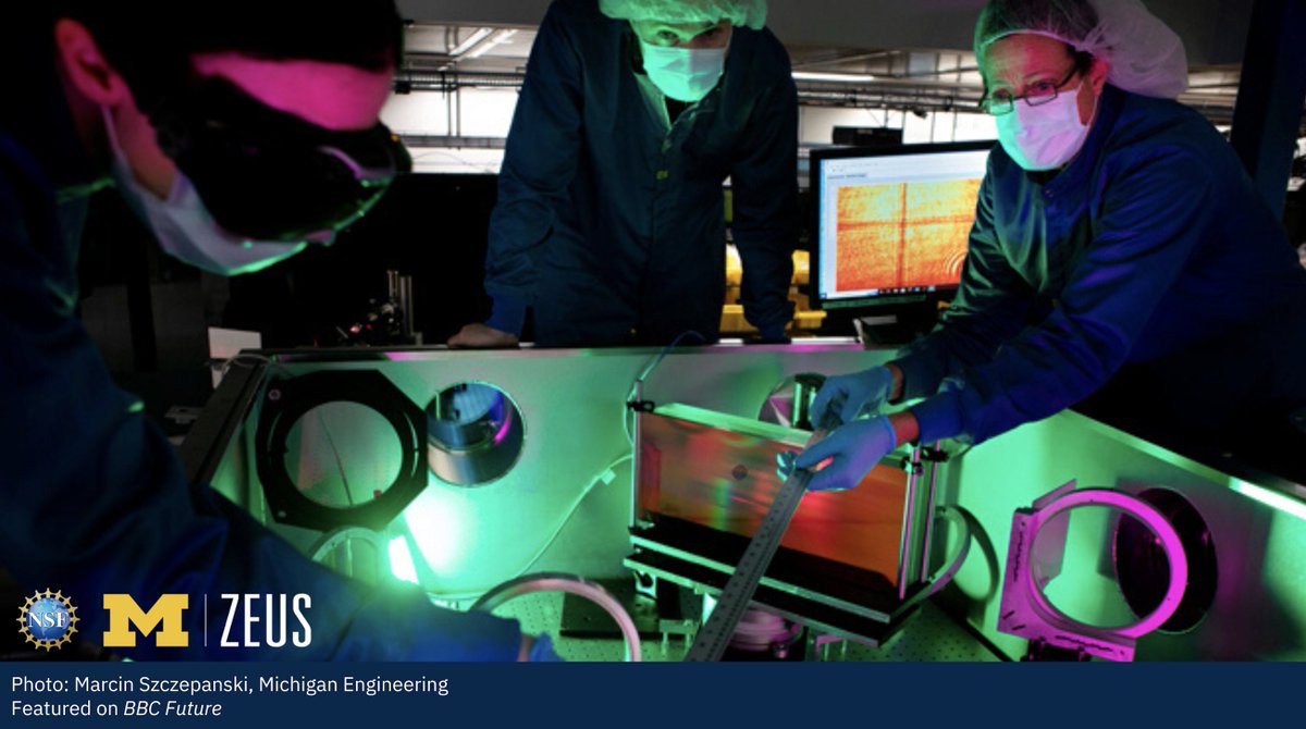 UMich's tweet photo. The @UMengineering Zeus laser system, which will be the most powerful laser in the US, was featured in a @BBC_Future article discussing how the world's highest-power laser systems can unlock secrets of the cosmos. https://t.co/XCYTQhuoki @UMichZ https://t.co/YxQ6RxUweO