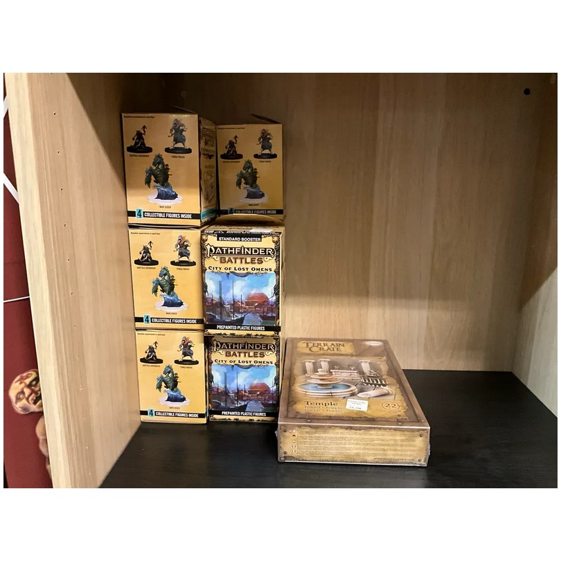 #Pathfinder veiling online
zurl.co/lYzm 44 miniaturen PATHFINDER, in 11 blind boxes , alsook terrain crate Temple van Mantic Games