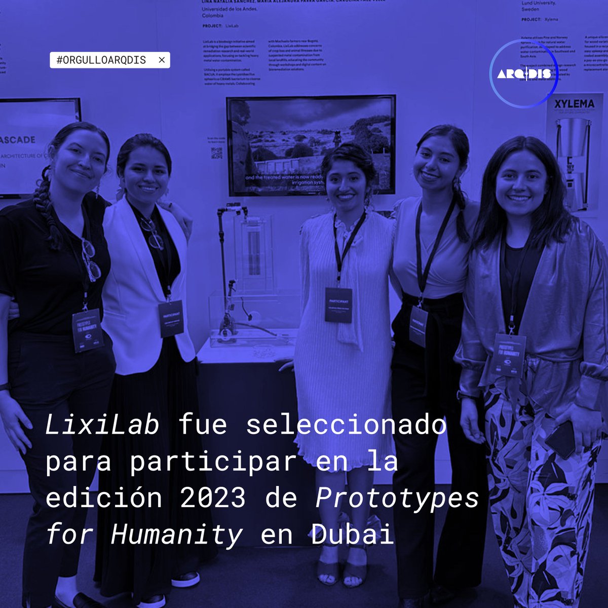 ArqDisUA's tweet image. #OrgulloARQDIS | LixiLab, proyecto de #biodiseño desarrollado por estudiantes de nuestra facultad, fue seleccionado para participar en la edición 2023 de Prototypes for Humanity @prototypesforh , congreso de innovación y sostenibilidad en Dubai. 👉 bit.ly/3uCIKsL
