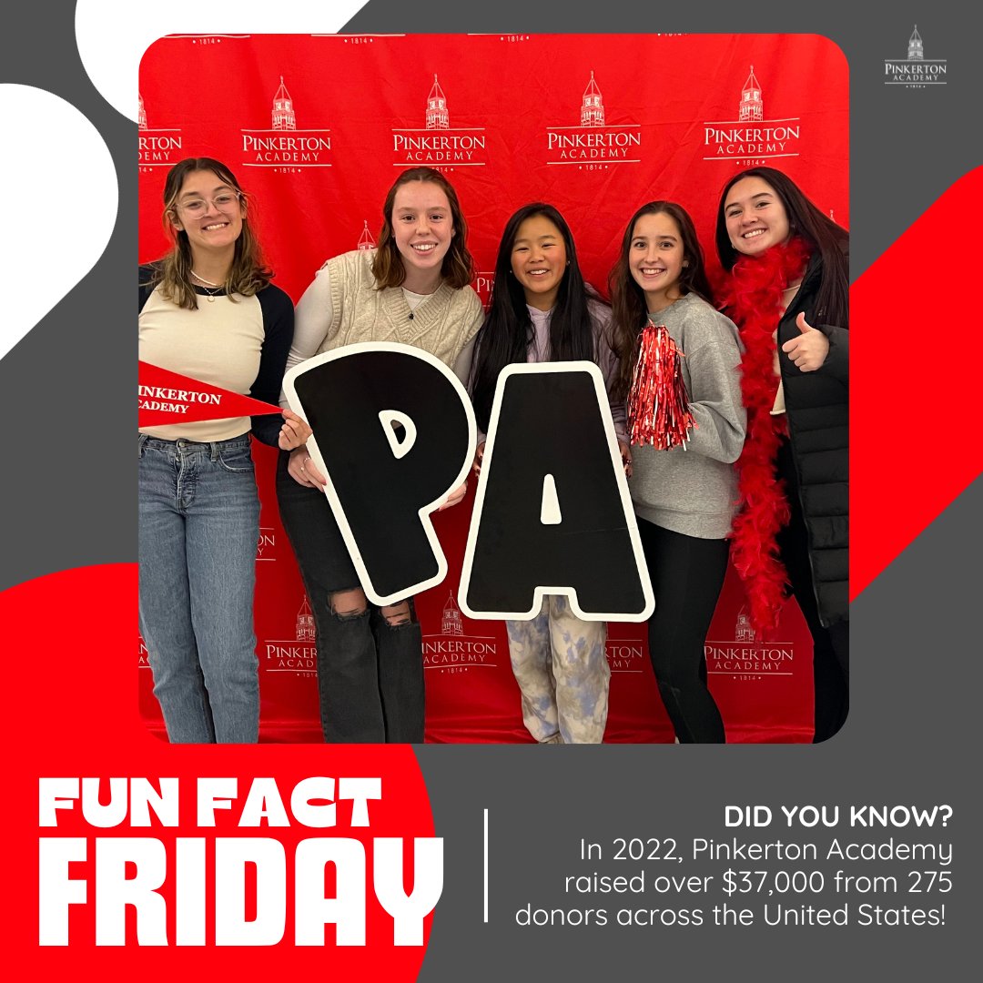 🏫 FUN FACT FRIDAY 🎁

📕 In 2022, Pinkerton raised over $37,000 from 275 donors across the U.S.! In just four days, Day of Giving 2023 begins! We are pumped to make this year of giving, unforgettable. 🔴⚪️

#FunFactFriday #PinkertonDayofGiving #TogetherWeArePinkerton #GoAstros