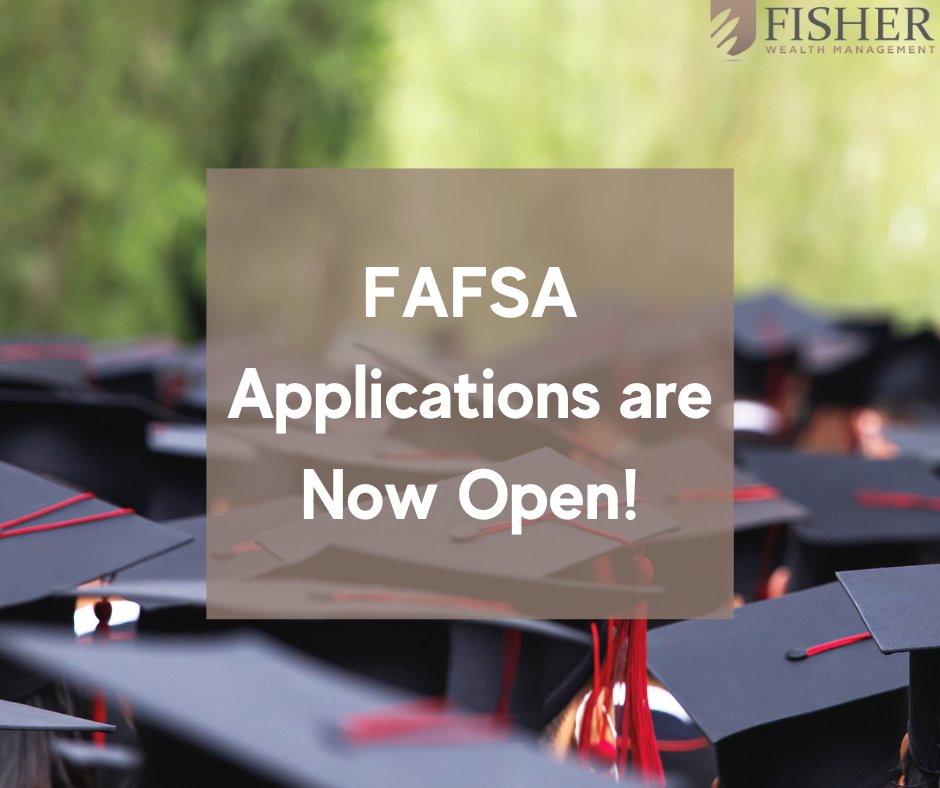 For all those attending #university or #college this upcoming semester, today is the open date for FAFSA! 

#CollegePlanning #FAFSA #StudentLoan #FederalStudentLoans #FisherWealthManagement