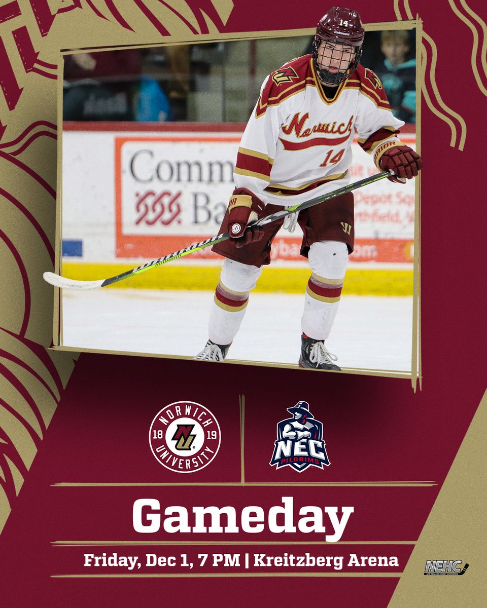 Buckling hats and chin straps
🆚: NEC
📍: Northfield, VT
🏟️ : Kreitzberg Arena
⏰ : 7 PM
📊 : bit.ly/3A7OeM6
📽️ : bit.ly/3TLh8cc
🎟️ : bit.ly/3Qiw8OE
❗ BRING NON PERISHABLE FOOD ITEMS FOR DONATION ❗ 
<a href="/NEHockeyConf/">NE Hockey Conference</a> <a href="/DIIIHockeyNews/">D-III Hockey News</a> #RollWick #d3hky