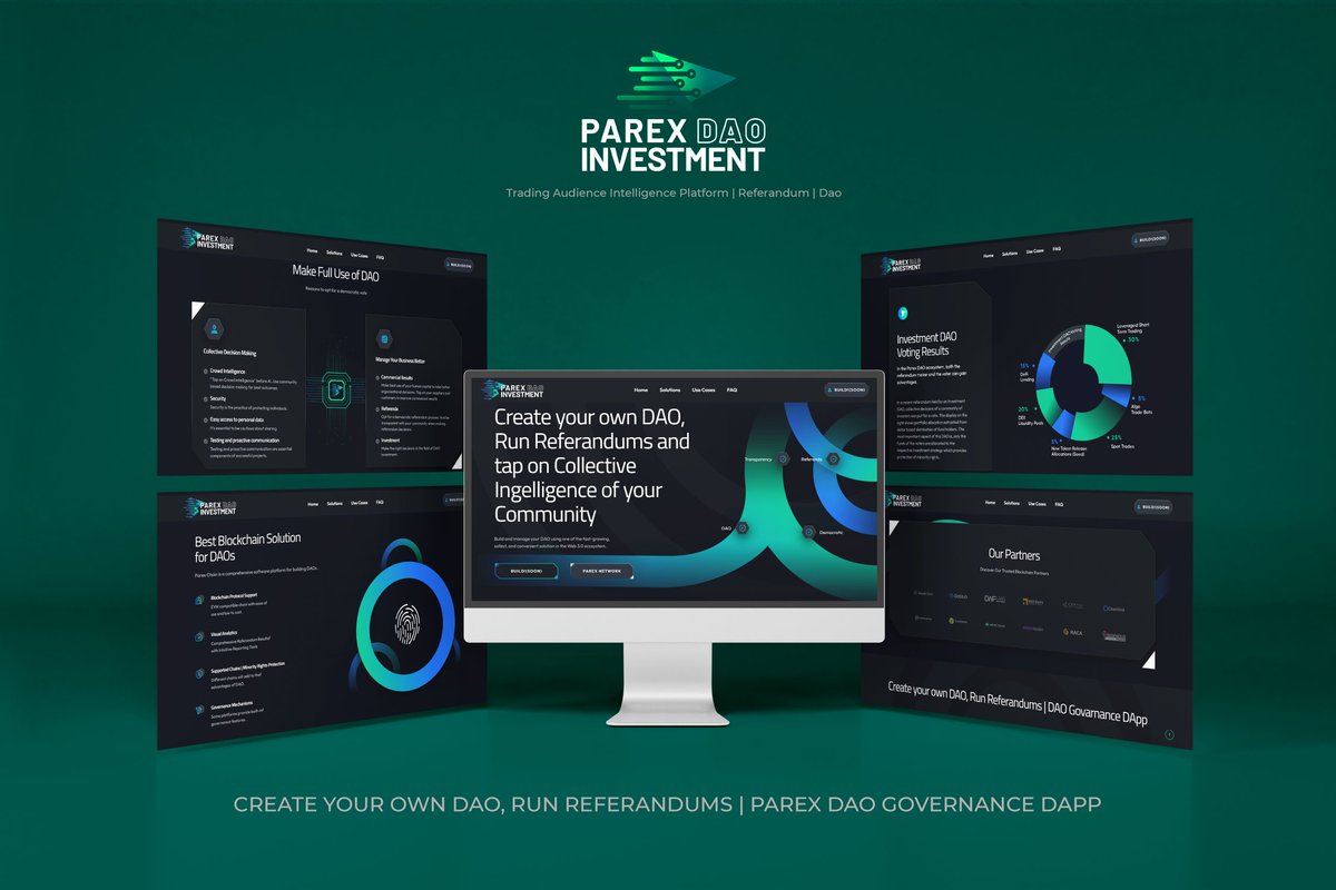 We are entering a new era for the #Parex Ecosystem. We even believe that we will bring a new trend to the ecosystem with this application.

Thanks to the WEB3 based Trading Audience Intelligence Platform and Referendum features, we present our #DAO application from a different