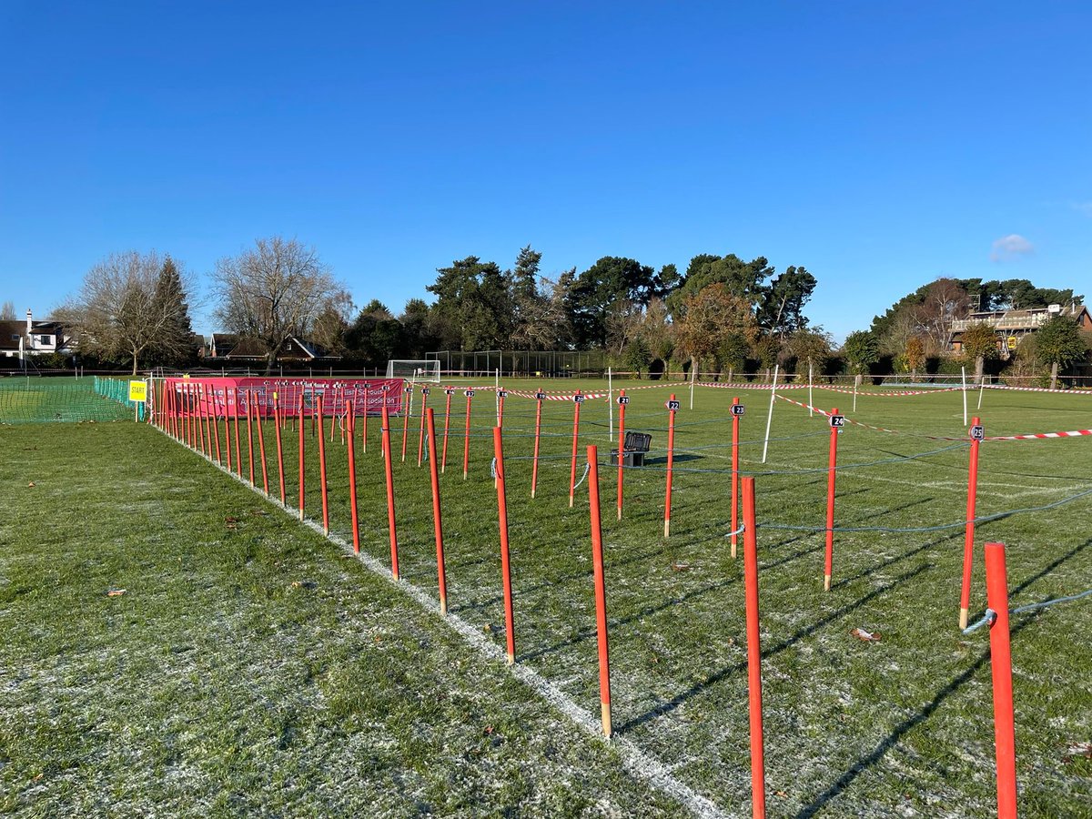 Start set up for tomorrows ESAA Cross Country Final at Woodbridge