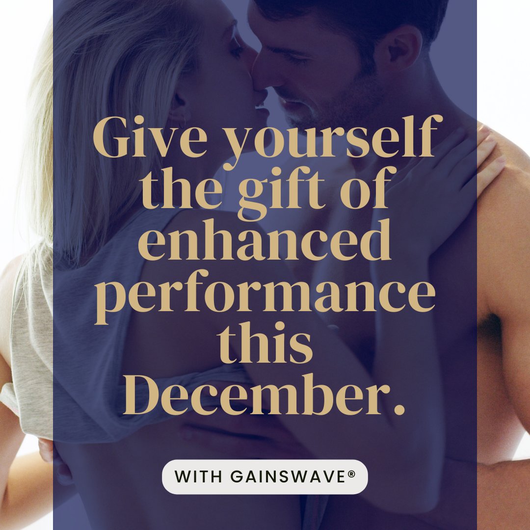 GainsWave's tweet image. Did you know that GAINSWave offers a non-invasive treatment for male AND female sexual satisfaction? Give yourself the gift of enhanced performance this December. 🎄 #GAINSWave #EnhancedPerformance