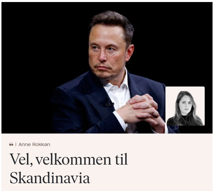 Artig å dele denne her: Tesla-streiken i Sverige kan bli et stormaktsoppgjør. Kommer Elon Musk unna med å nekte sine ansatte tariffavtale? En svensk kommentator skriver: 
"Både Tesla och facket spelar högt. I potten: kapitalismens framtid."
Min kommentar:
dn.no/kommentar/tesl…
