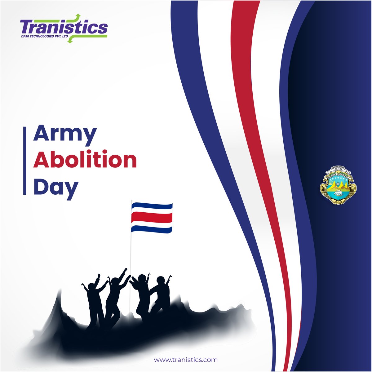Today we celebrate Army Abolition Day! Join us in Costa Rica to honor this special holiday and show appreciation for the commitment to peaceful solutions over armed conflict.
 #armyabolitionday #costarica #tranistics #trustedbusinesspartner #logistics #publishing