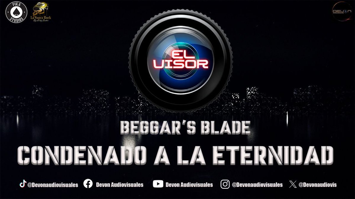 DevonTVmedia's tweet photo. NUEVO PROGRAMA DE EL VISOR 
Esta semana en EL VISOR conoceremos al grupo Beggars Blade que presentará su EP CONDENADO A LA ETERNIDAD 
🔔SUSCRÍBETE EN YOUTUBE Y SÍGUENOS EN REDES PARA APOYARNOS 
#news #youtube #entrevista #música #rock #metal #elvisor https://t.co/GaROPmDOTr