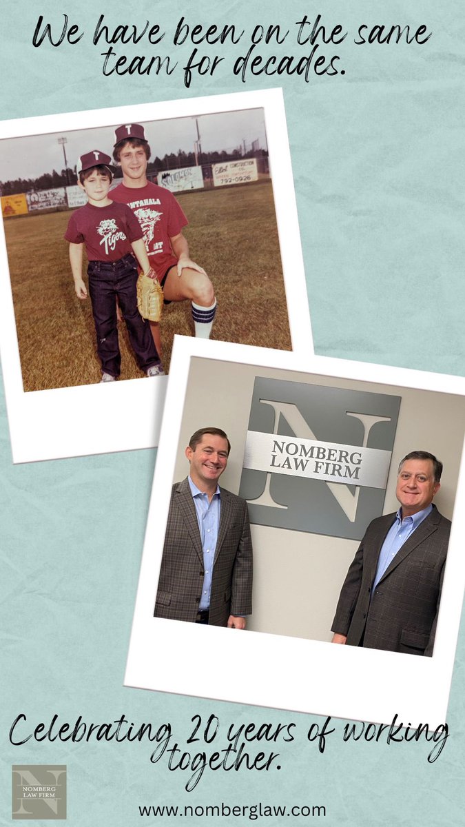 Alabamaworkcomp's tweet photo. Today marks 20 years of Bernard and David working together.  

We have been on the same team for decades. Celebrating 20 years of working together. https://t.co/aOXk94UCkx