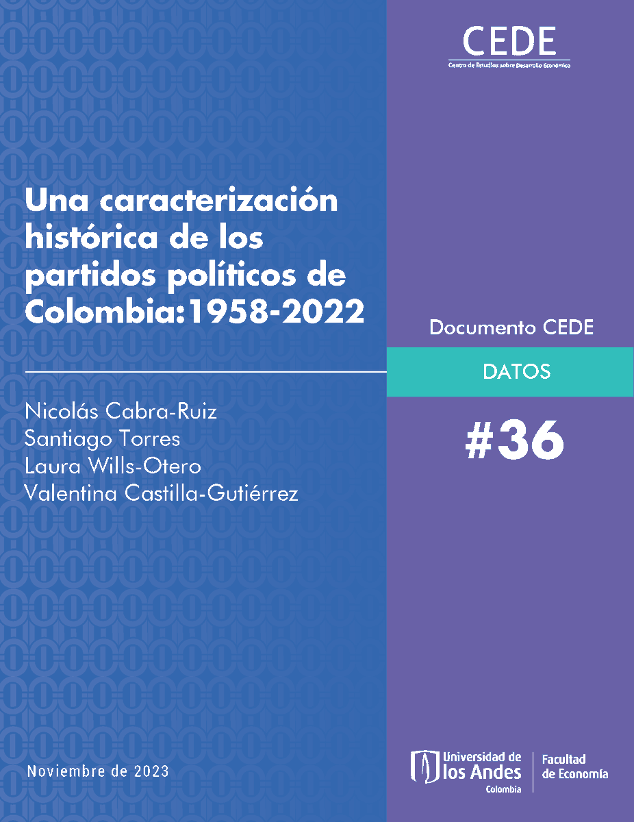 EconomiaUAndes's tweet photo. Los invitamos a conocer Documentos CEDE-Datos, producto de las investigaciones que dieron paso a la contrucción de bases alojadas en #DatosCEDE 

Aquí el primer documento de esta nueva línea📘https://t.co/brSnkQtP2a, por Nicolás Cabra, @STorresPaz, @LauraWillsO y @vale_castilla01 https://t.co/MGLlKyxlQ8