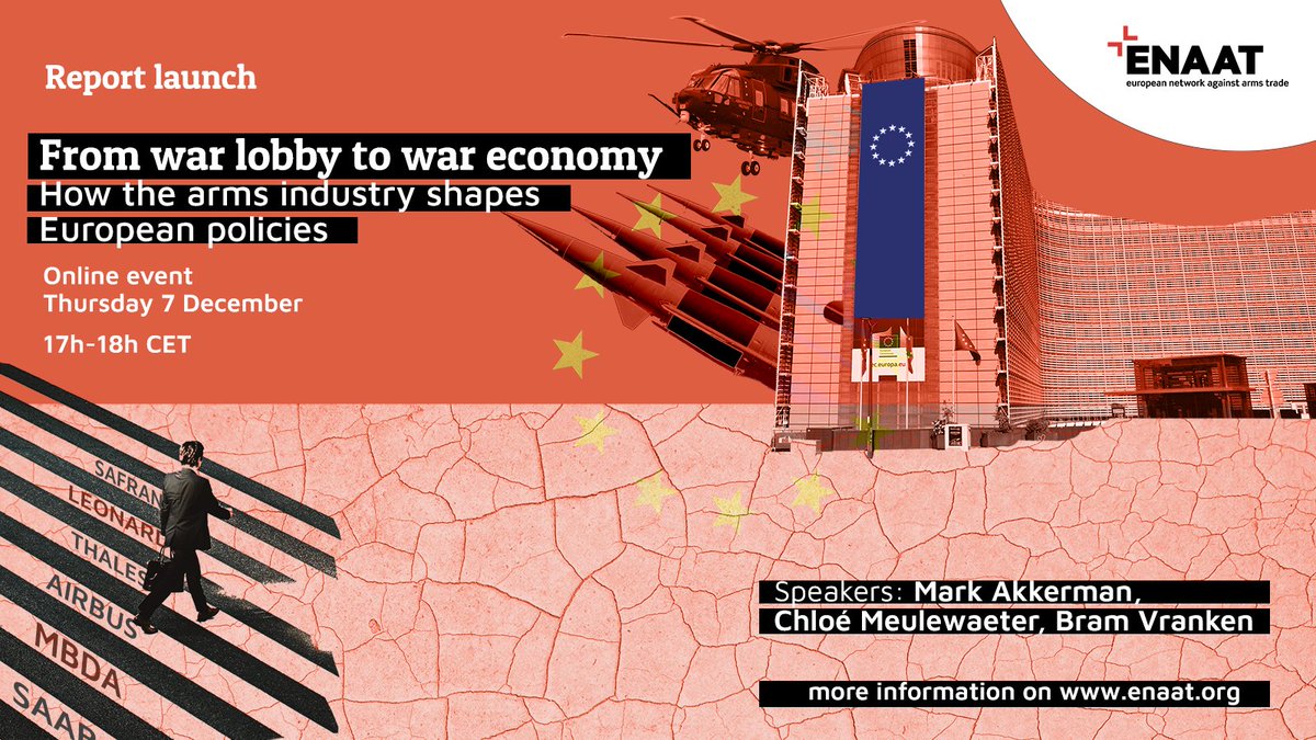 Arms ind. claims it is sustainable and socially beneficial, yet #climatechange and #greentransition were not mentioned at #EDAconf23 , except #EUtaxonomy and #ESG criteria presented as 'obstacles'. 
Join us on 07/12 to discuss arms #lobby & #greenwashing ➡️bit.ly/warlobby