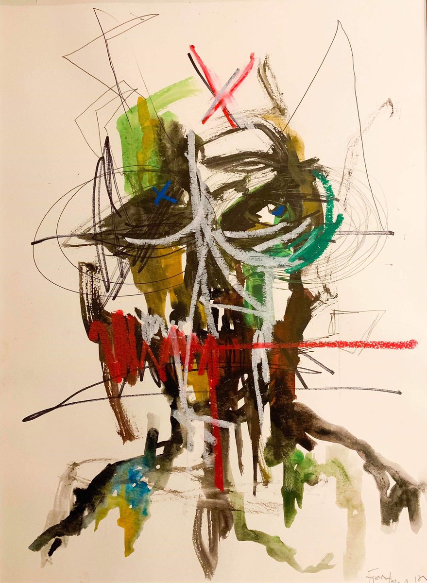 Untitled X, mixed media on paper 2018 by Russell Frantom (sold) 

#artist #painting #ArtBasel