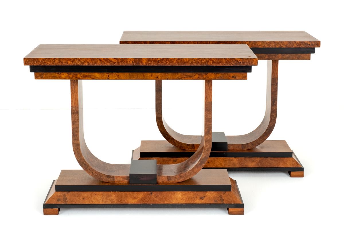 Fabulous Pair of Art Deco Console Tables available from philiphuntantiques.co.uk #antiquefurniture #norfolk #norwich #antiquedealersofnorfolk #consoletables #antiquesandinteriors #interiors #pairoftables