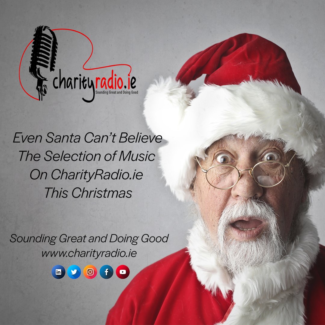 Let us be the first to wish you a Merry Christmas. Welcome to the Festive Season, kick off a great month of excellent music and Christmas cheer. chartyradio.ie Your Christmas Music Station Sounding Great and Doing Good. #Christmas #CharityRadio