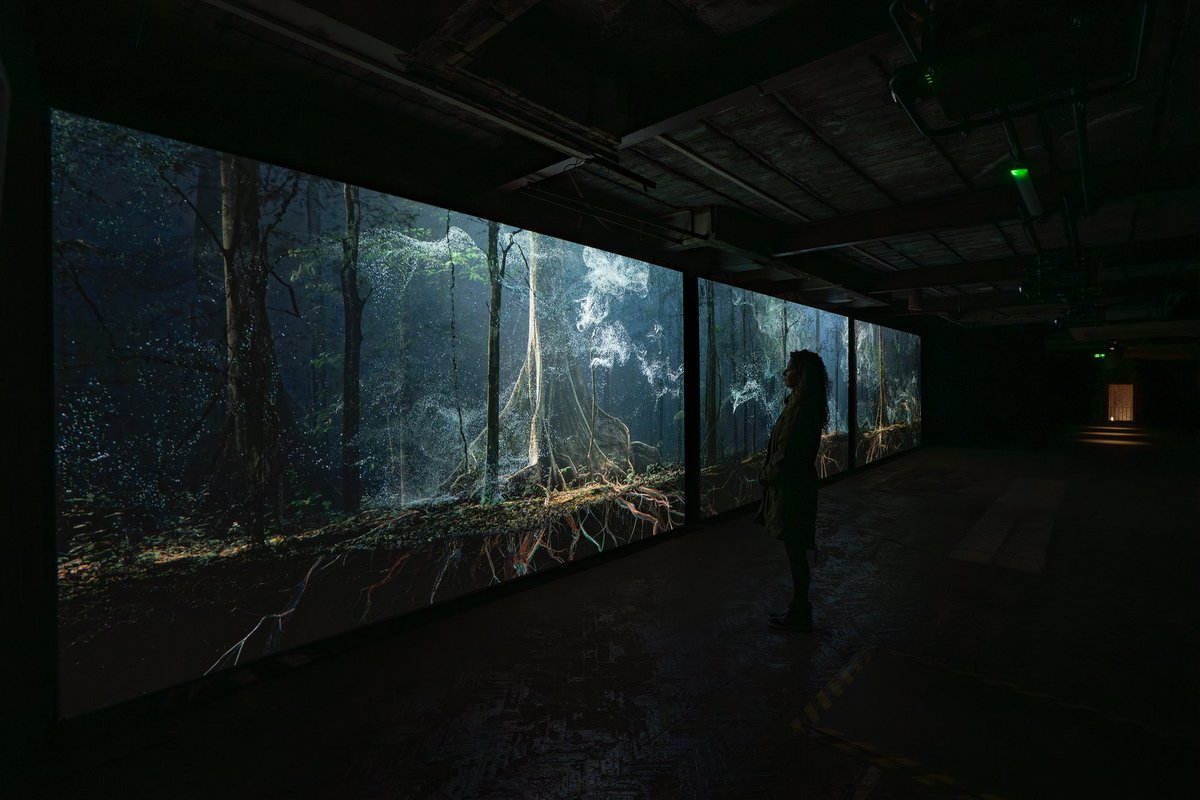 So happy that our new video installation Breathing with the Forest was unveiled yesterday as part of the Shifting Landscapes Exhibition by @emergence_zine Shifting Landscapes at Bargehouse, Oxo Tower Wharf, South Bank, London 1st December – 10th December 2023