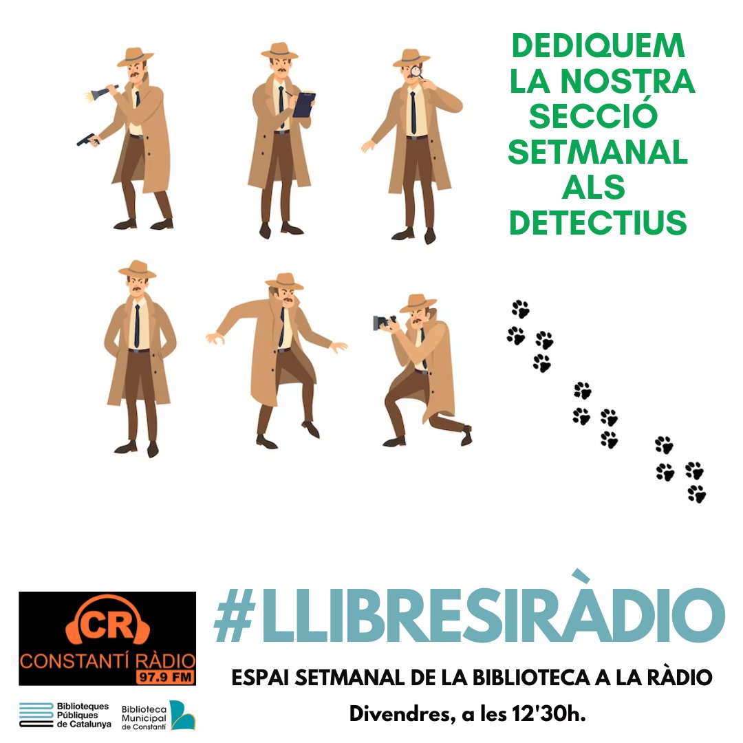 biblioconstanti's tweet image. Aquesta setmana, el nostre espai a Constantí #Ràdio l&apos;hem dedicat al món dels #detectius 🕵️

Si us interessa el tema, podeu escoltar el nostre podcats a... constantiradio.cat/programs/secci… 

#llibresiràdio #llibresdedetectius #fembiblioteca #femcultura #femconstantí #Constantí