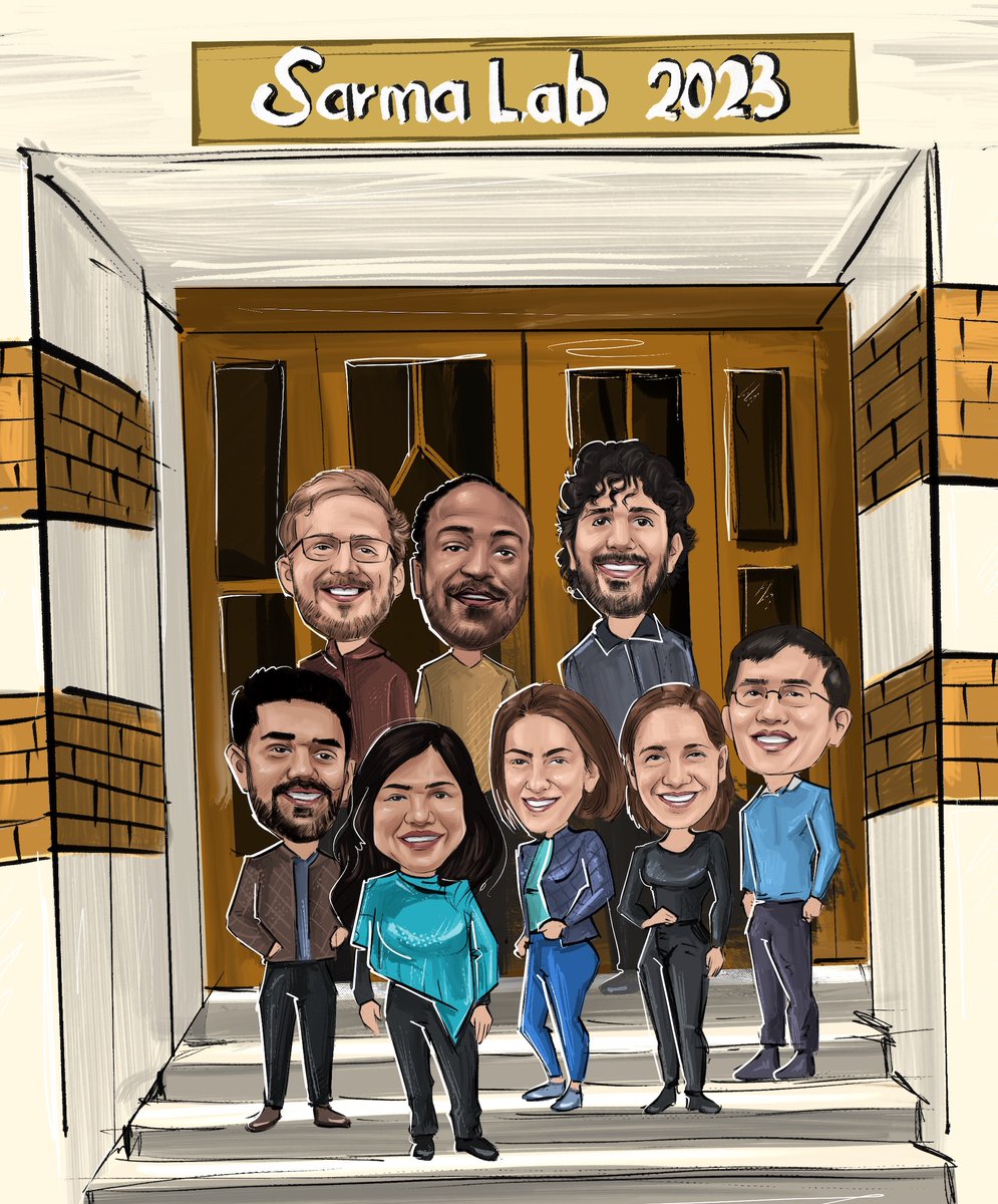 Lab photo 2023! Working with an artist to get this made for the lab is one of my favorite things to do every year :)