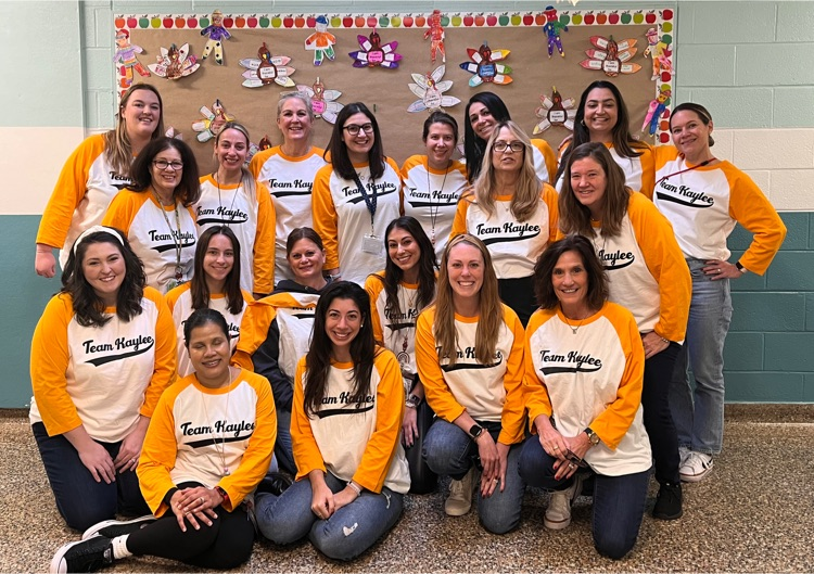 FairLawnSchools's tweet photo. Radburn staff TEAM UP to support Kaylee Wan with TEAM KAYLEE shirts!!! #TeamKaylee #RadburnRocks https://t.co/USD1Ec50sy