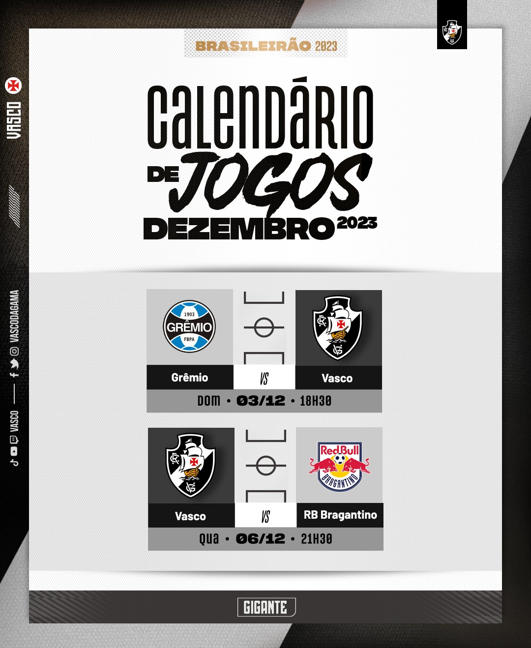 Vasco da Gama on X: 🗓 Confira o nosso calendário de jogos do mês de  novembro! 💢⚽ #VascoDaGama  / X