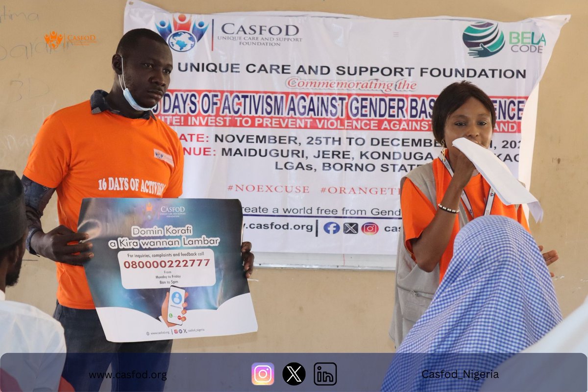 In commemoration of the #16DaysOfActivism against gender based violence, our team engaged students in Bulumkutu Junior Secondary School on the need to understand what constitutes GBV and channels to follow in reporting GBV issues...
#NoExcuse 
#16DaysOfActivism