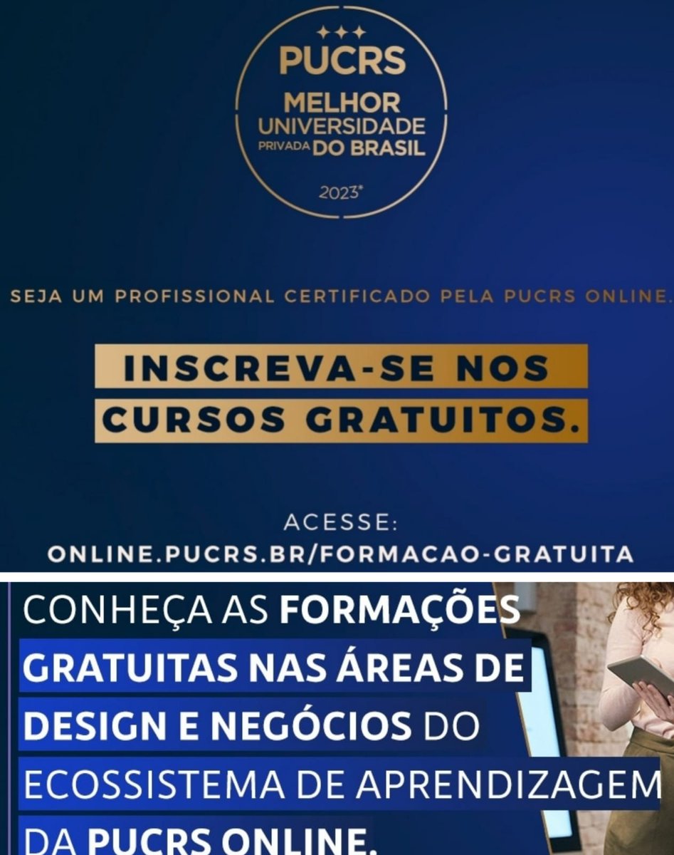 maldox's tweet image. Vale Conferir: Online E GRATUITO - PUC-RS -
#pucrs , #cursoonline , #atitude , #aprendizado .