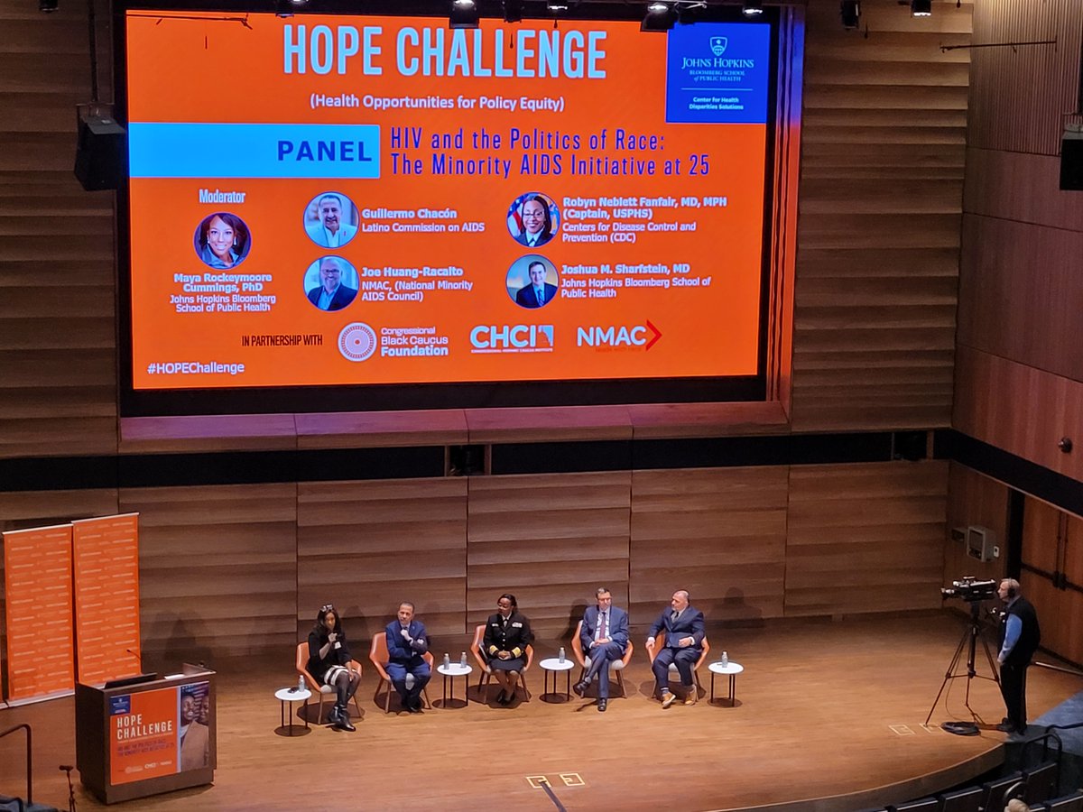 Celebrating the Minority AIDS Initiative at 25 at the #HOPEChallenge happening in DC at the @JHUBloombergCtr hosted by by the @HopkinsCHDS @BSPH_HPM @JohnsHopkinsSPH. Today on #WorldAIDSDay2023 we celebrate policy achievements and the work that remains to achieve health equity.