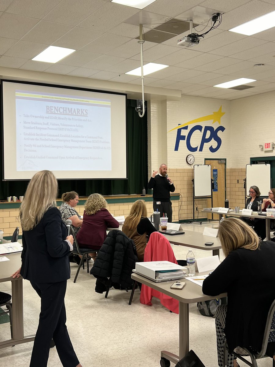 fcpskarinemyers's tweet photo. Many thanks to Scott Blundell for facilitating a new ELITE session on school safety. As he reminded us, “the body can’t go where the mind has not been!” We
appreciate you sharing your knowledge and expertise with ELITE participants. #FCPSELITE #FCPSLeads https://t.co/SYBOkZ2s7l