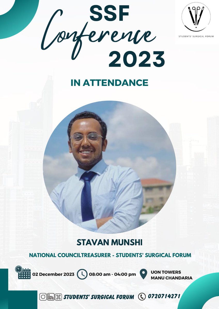 SSFKenya's tweet photo. Our National Council Treasurer - SSF will be attending the Inaugural Conference!π
See you there!!!π
#SsfConference2023 https://t.co/dCrHrXZV8n