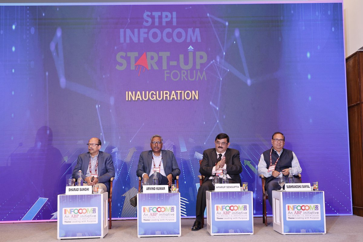 stpi_kolkata's tweet photo. Sh. Arvind Kumar, DG of #STPIINDIA, presented his inaugural speech to startups during the INFOCOM-STPI Startup Forum today at #INFOCOM2023, #Kolkata.
@arvindtw @stpiindia @infocomconnect https://t.co/l9qXTFqJtD