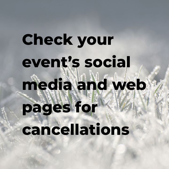 With temperatures dropping, please make sure you check your event's social media and website pages ahead of travelling this weekend ❄️

Current cancellations can be found here 👉 parkrun.org.uk/cancellations

🌳 #loveparkrun