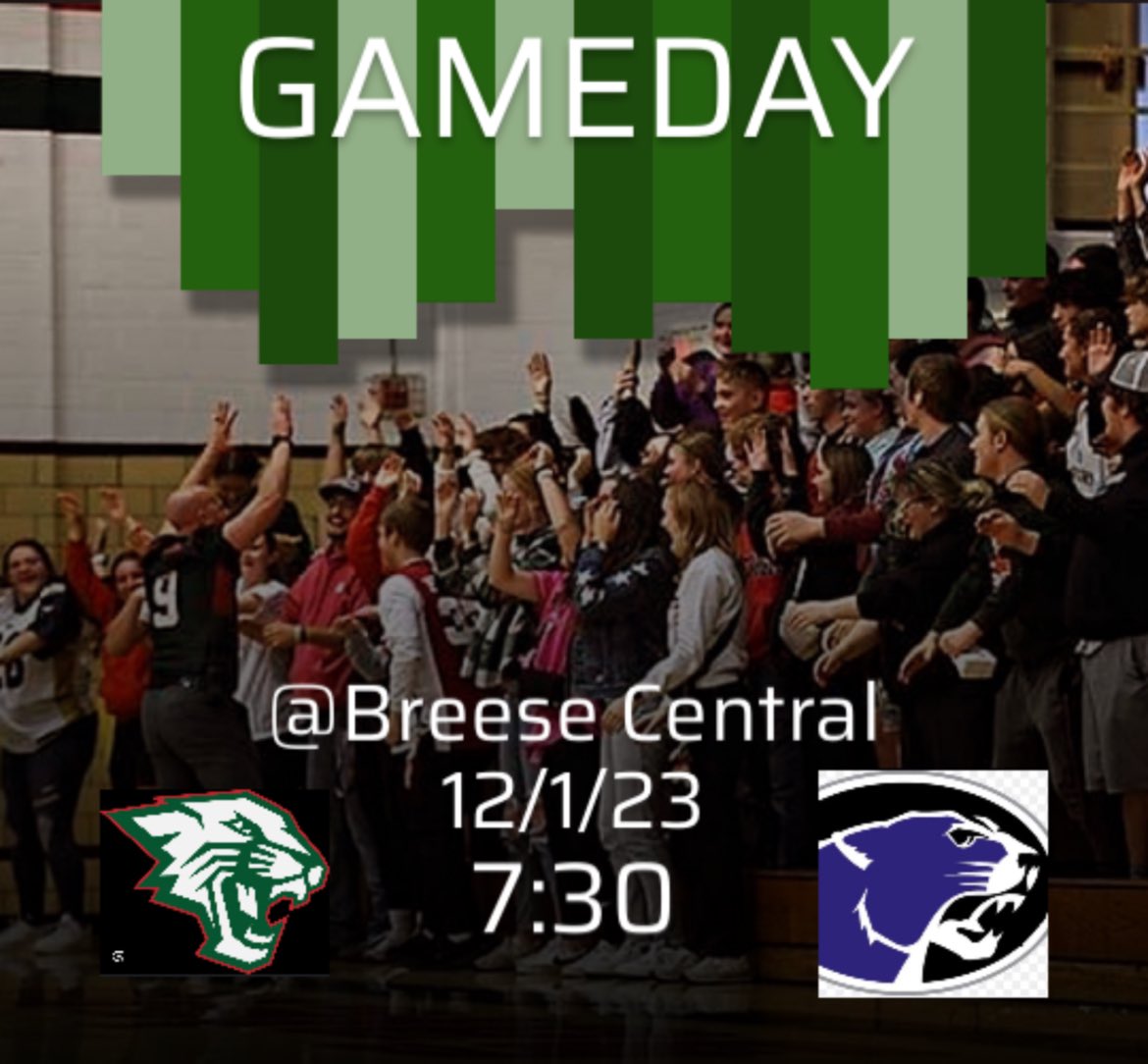 Cats travel to Breese Central for the first conference matchup of the season. Jv Tips at 6 with Varsity to follow.  #LetsGoCATS