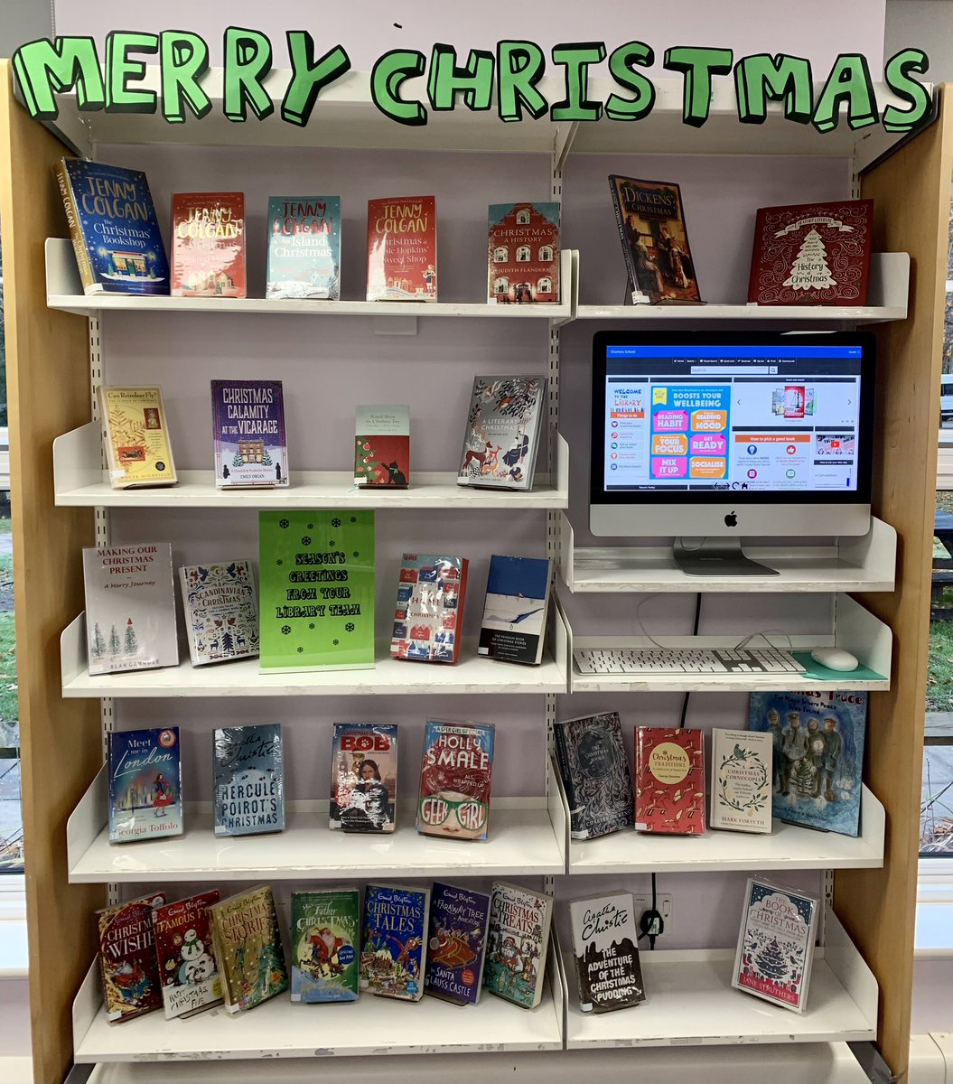 ChartersEnglish's tweet photo. Head over to the library to borrow a book from Mrs Olding’s Christmas display. 🎄🎅🏼 

#unityrespectexcellence https://t.co/FaMgxKU16h