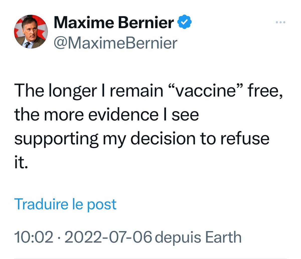 Maxime Bernier tweet media