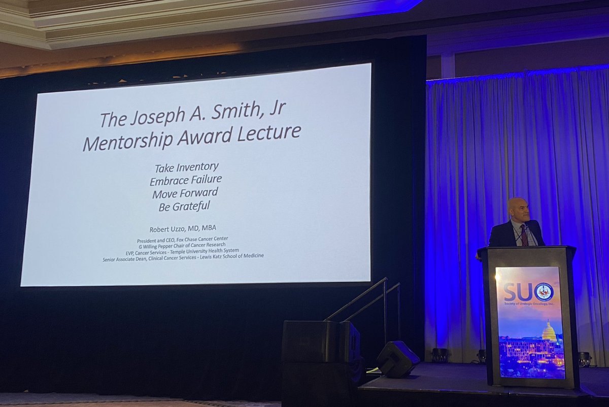 There is no one who is more deserving of the Jay Smith Mentorship Award. Congrats to @Robert_Uzzo If you weren’t there to hear in person, this is a must see! #Legend #OTB #LifeLessons #Mentorship #MedEd #SurgEd #SUO23