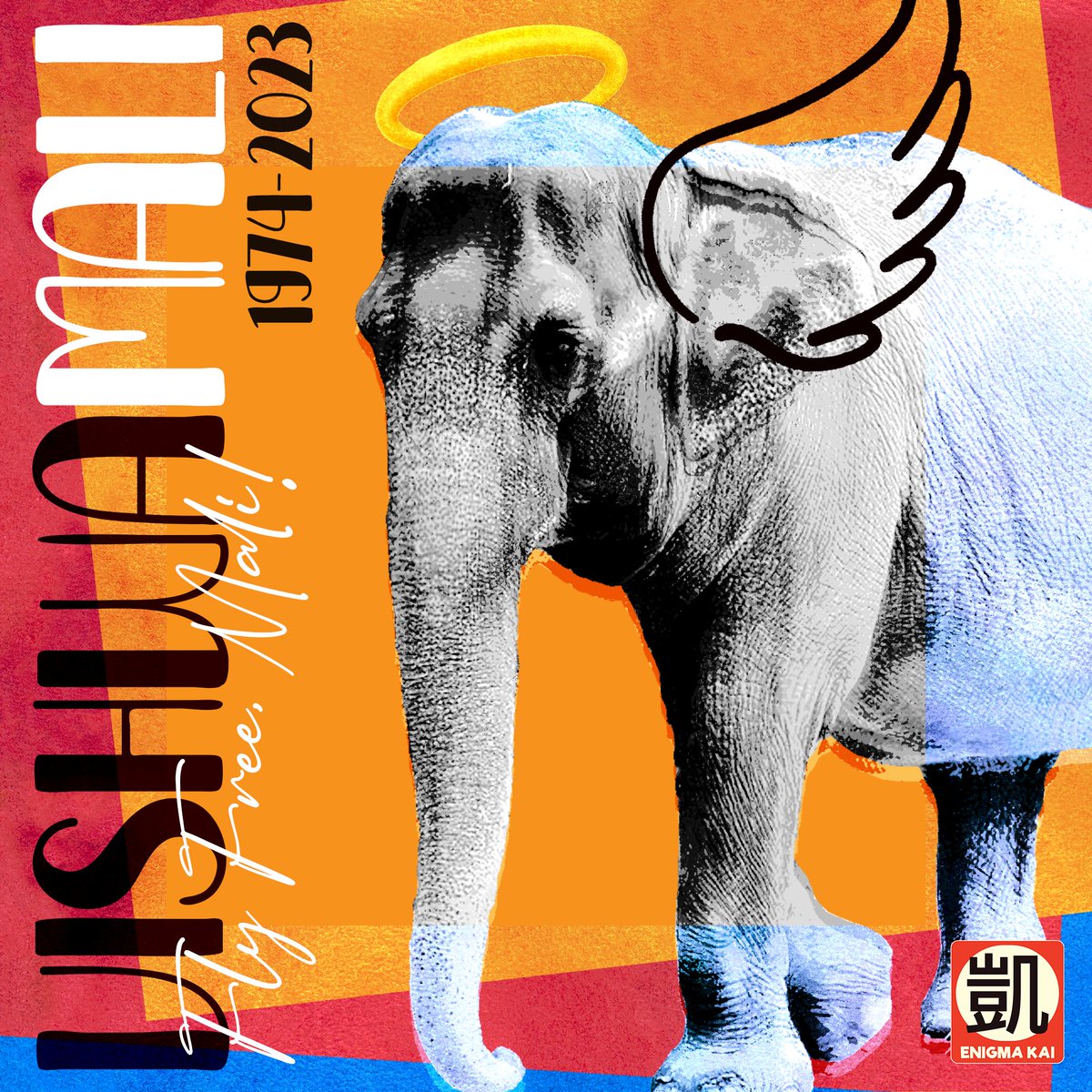 "Fly Free, Mali!" 🐘✨

 Honoring the memory of Mali the Elephant with this tribute graphic. May her spirit soar in eternal freedom. #RememberingMali #malitheelephant #manilazoo #graphic #elephant #graphicart