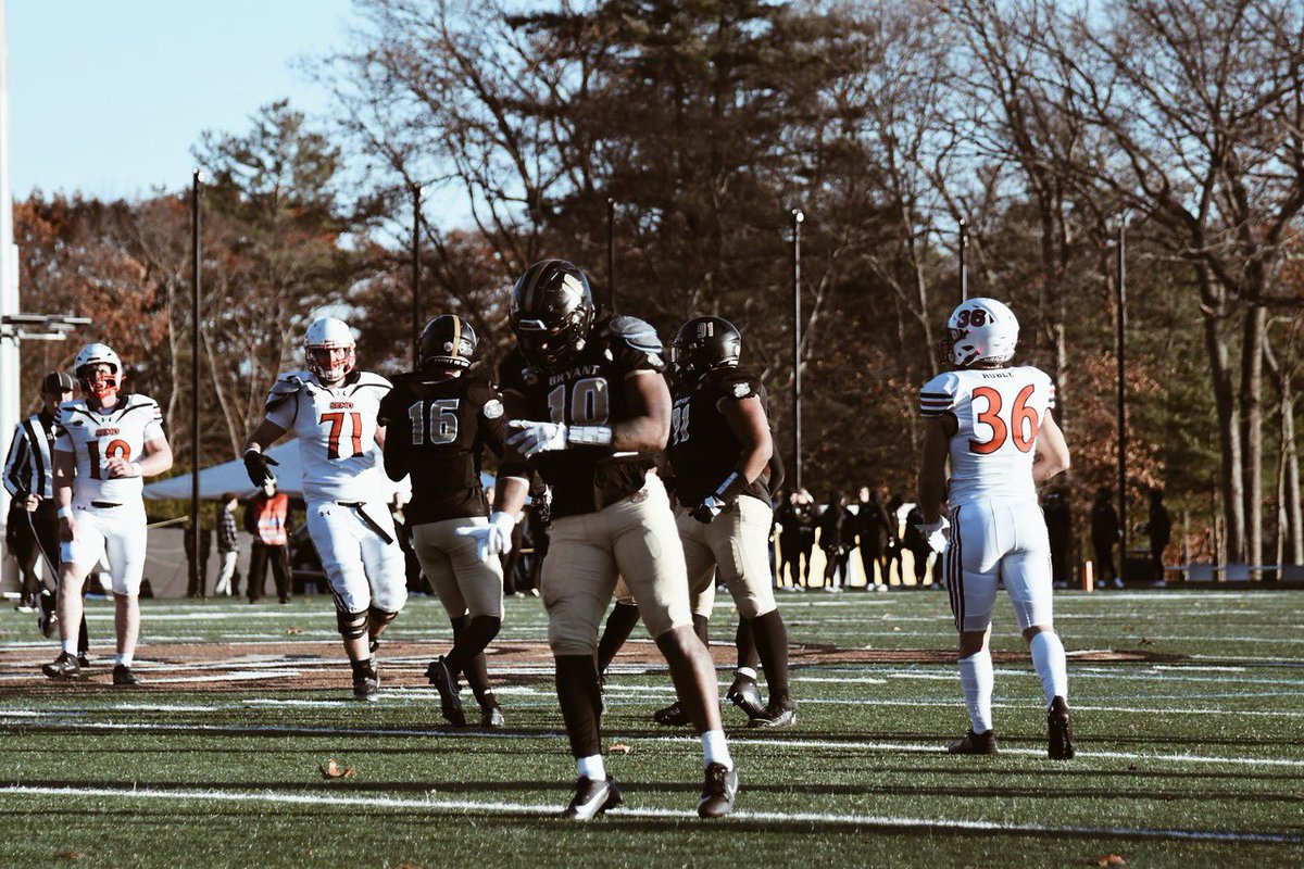 Im officially in the transfer portal with one year of eligibility left! Thank you to the Bryant coaching staff and community for the last 4 years❤️. Excited to see what God has planned for me #GoDawgz