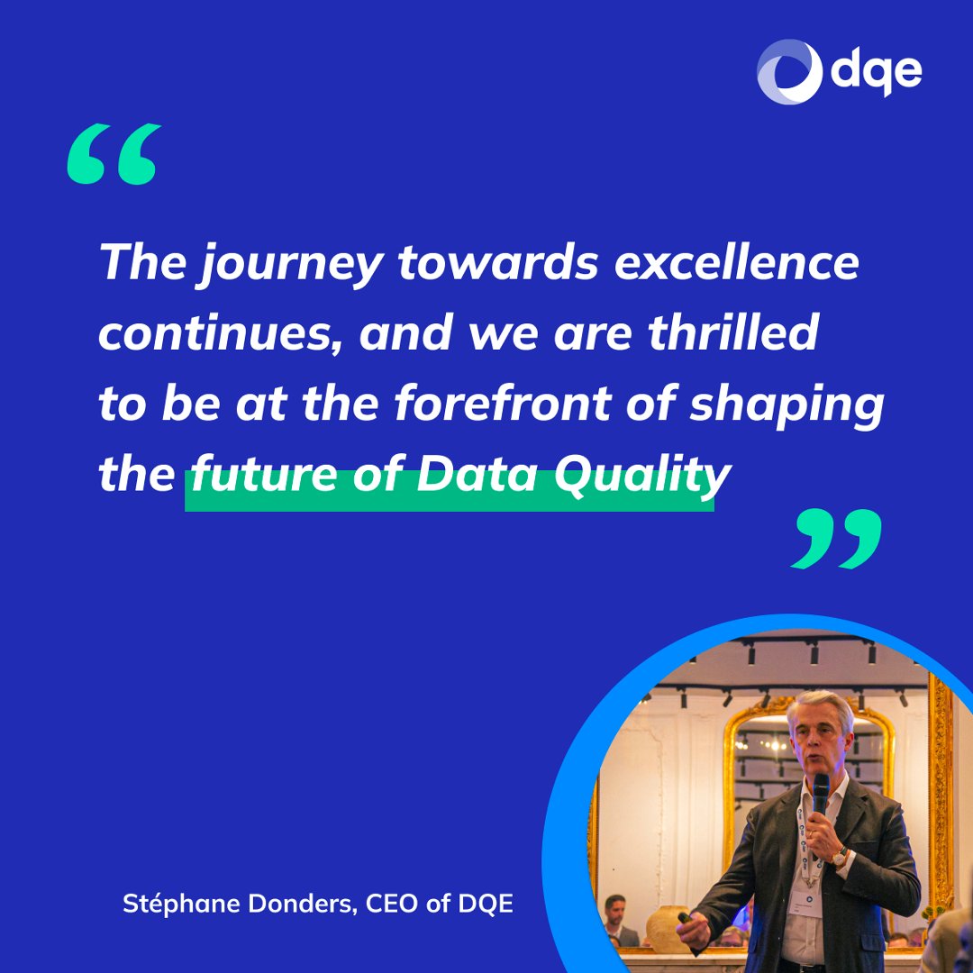 🚀 Exciting moments at the #UserClub DQE! 
Our CEO pitched on the strategy and outlook:
✅The establishment in the #UK &amp; the #US
✅The Ecovadis Platinium Label &amp; ISO 27001 certification achievement
✅Our goal remains unchanged: to be the reference in the #DataQuality market