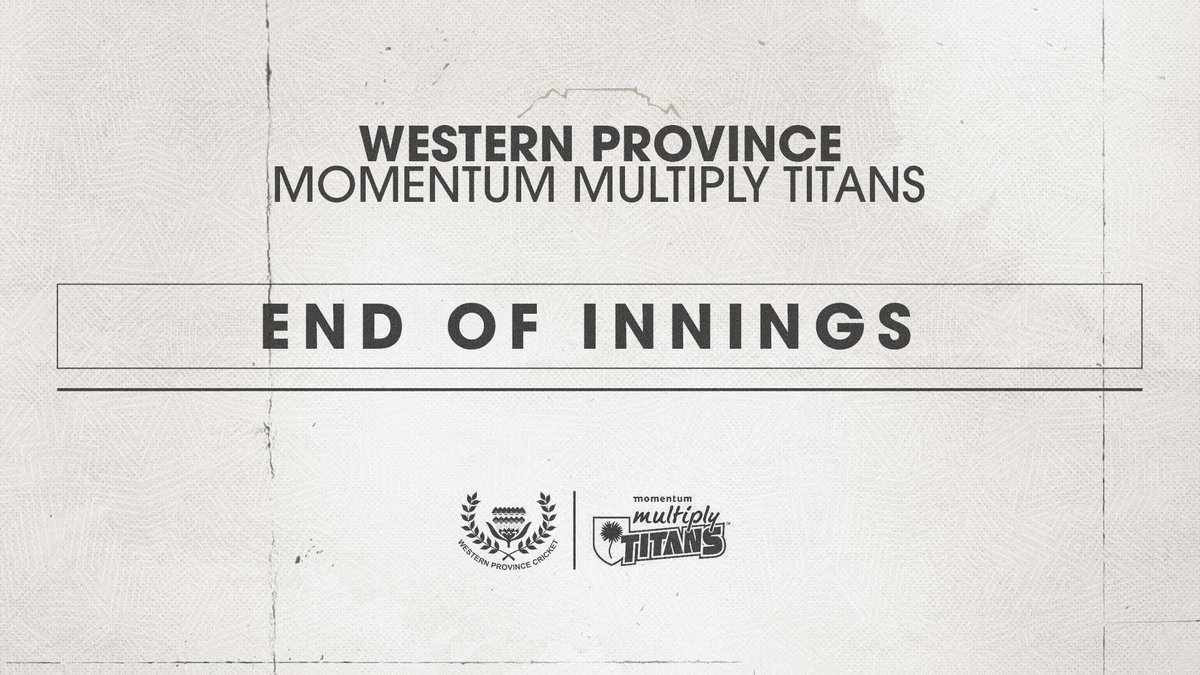 WP_Blitz's tweet photo. INNINGS BREAK |Momentum Multiply Titans 259 all out (84.2).
Dala (0*). Gqamane 54, Makhanya 50, Moonsamy 40, Elgar 38, van Heerden 34, Brett 27.
Nabe 4/37, Hendricks 3/47, Burger 3/36.
#WPcricket #westernprovince #BoyInBlue💙 #4DaySeries https://t.co/1o9g2ywHas