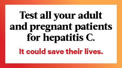 #HCPs: @CDCGov recommends universal #HepatitisC screening for: • ALL adults at least once in their lifetime • Pregnant people during EACH pregnancy Read the #HepC testing recommendations here: bit.ly/3zkx6zy
