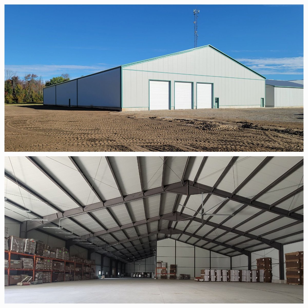 120' clearspan vegetable sorting/packing facility completed this summer for brenn b farms