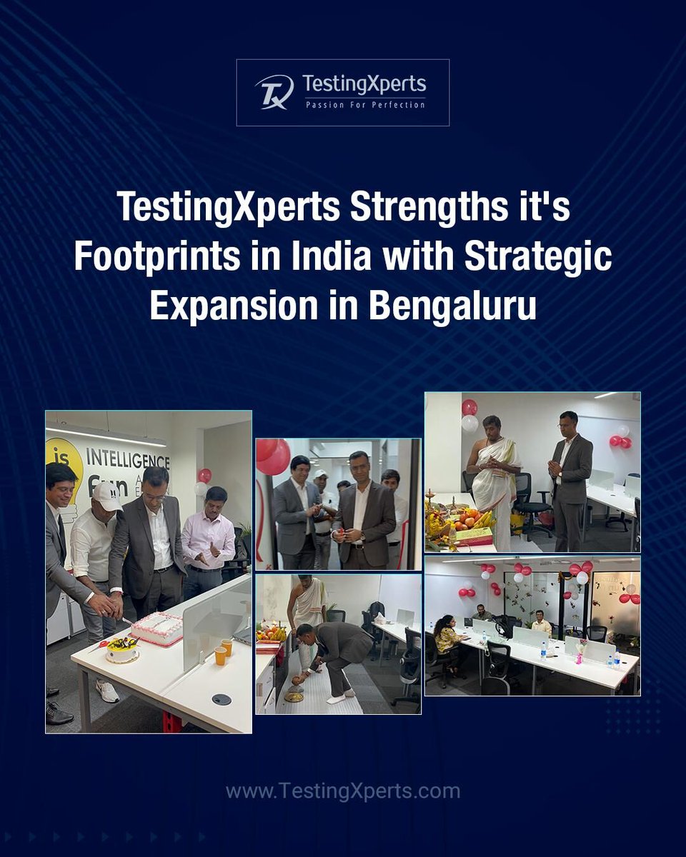 We are thrilled to announce the opening of TestingXperts' latest office in Bangalore, India. Adeesh Jain, COO and Vivek Gupta, VP- Digital TestingXperts, inaugurated the new office. Read more here

testingxperts.com/press/testingx… 

#testingxperts #QA #digitalassurance
