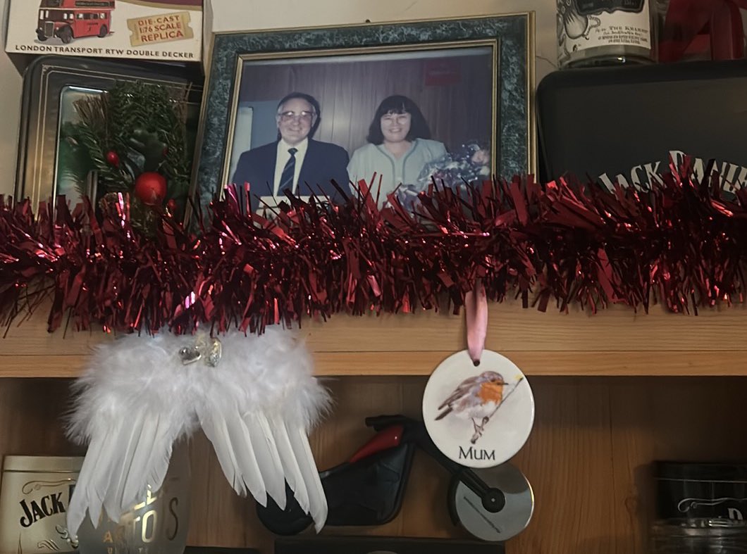 Although I’m feeling Christmassy as the decorations are going up today, this little corner is the reason why this year is going to feel very, very different as it’ll be my first ever without both Mum and Dad 🥺🎄💔✨ #parentloss #sadatchristmas
